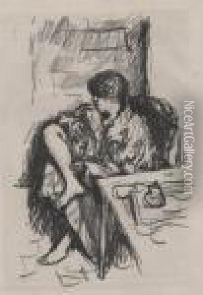 La Toilette Assise, 
Planche Pour L'album Maitres Et Petits Maitres D'aujourd'hui Oil Painting - Pierre Bonnard