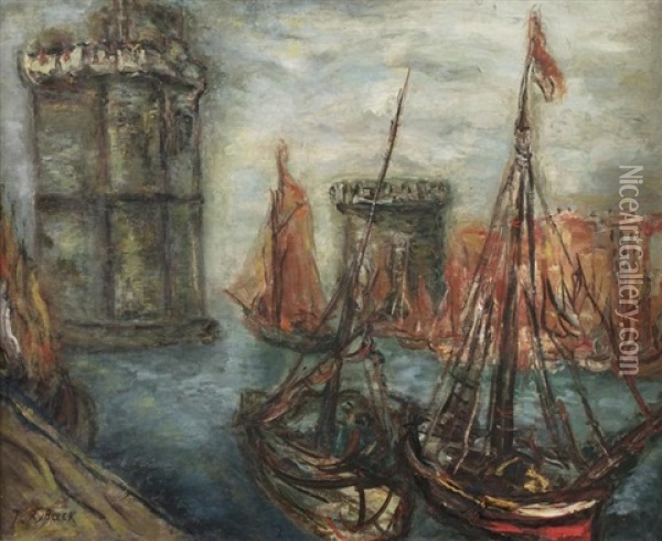 Port La Rochelle Oil Painting - Issachar ber Ryback