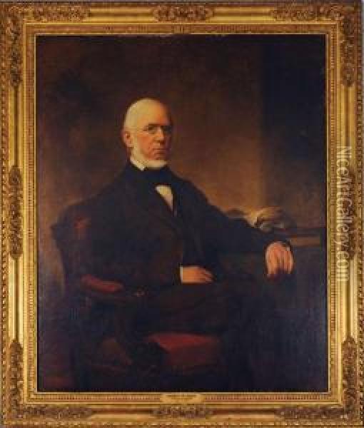 Portrait Of Samuel W.jones,director Of The Insurance Company Of North America Oil Painting - Samuel B. Waugh