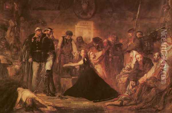 Year 1863 - Polonia Oil Painting - Jan Matejko