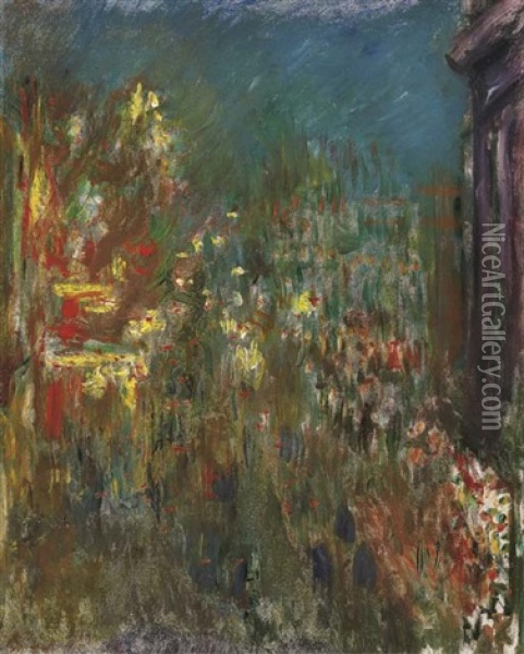Leicester Square, La Nuit Oil Painting - Claude Monet