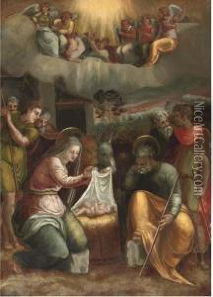 The Adoration Of The Shepherds Oil Painting - Hans Rottenhammer