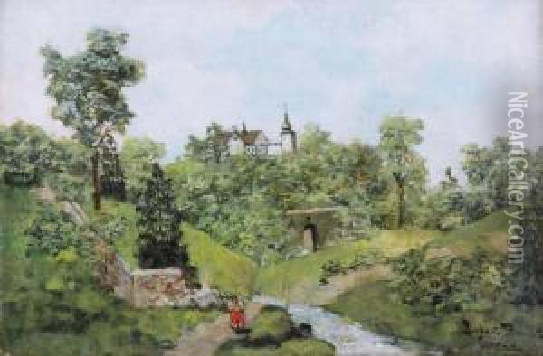 Klasztor W Czernej Oil Painting - Ludwik Stasiak