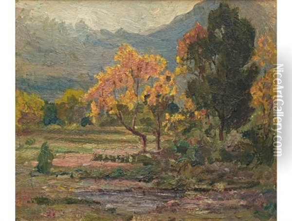 Autumn In Claremont Oil Painting - Pieter Hugo Naude