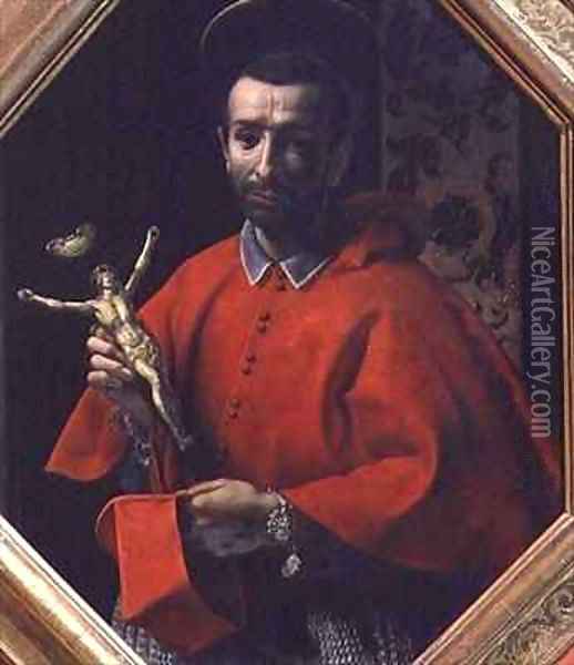 St Charles Borromeo Archbishop of Milan Oil Painting - Carlo Dolci