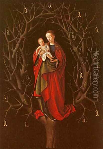 Our Lady Of The Barren Tree Oak Oil Painting - Petrus Christus