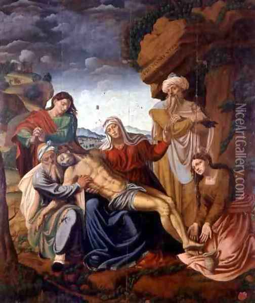 Pieta of the Converted Oil Painting - Mariano Riccio