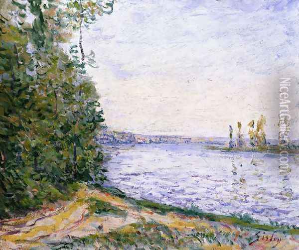 The Seine near By Oil Painting - Alfred Sisley