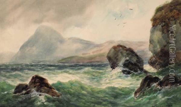 Atlantic Surge, Achill Island Oil Painting - Alexander Williams