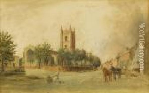 Dedman Church Oil Painting - John Constable