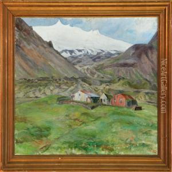 Scenery,iceland Oil Painting - Gudmundur Thorsteinsson