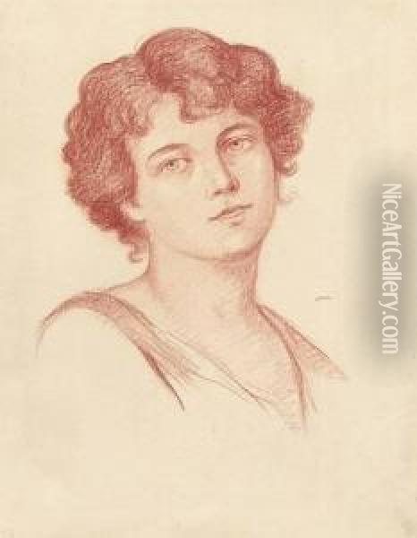 Portrat Einer Jungen Frau Oil Painting - Lino Salini