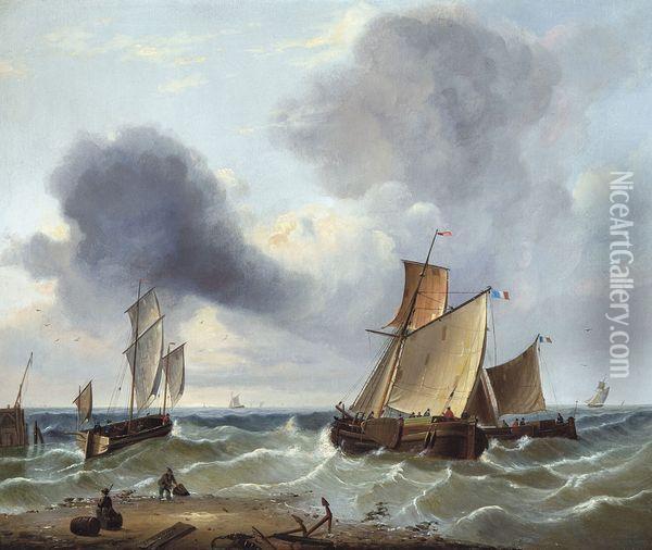 Marine Oil Painting - Louis Verboeckhoven