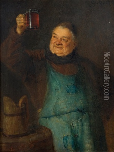 Der Blick Des Braumeisters Oil Painting - Eduard von Gruetzner