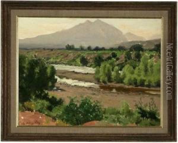 Mt. Princeton, Collegiate Range, Colo. Oil Painting - Charles Partridge Adams
