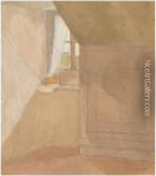 A Corner Of The Artist's Room, Rue Terre Neuve, Meudon Oil Painting - Gwendolen John