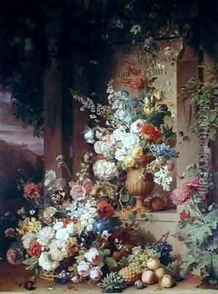 The Tomb of Julie Oil Painting - Jan Frans Van Dael