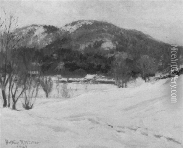Snowy Landscape Oil Painting - Arthur B. Wilder