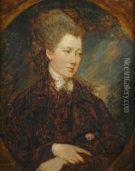 Portrait Of Margaret Georgiana, First Countess Spencer Oil Painting - Thomas Gainsborough