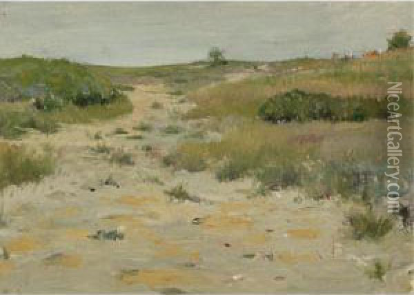 View Of Shinnecock Hills Oil Painting - William Merritt Chase
