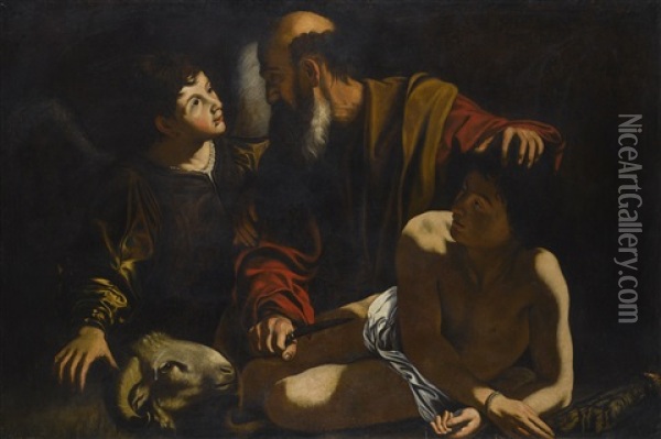 The Sacrifice Of Isaac Oil Painting - Bartolomeo Cavarozzi