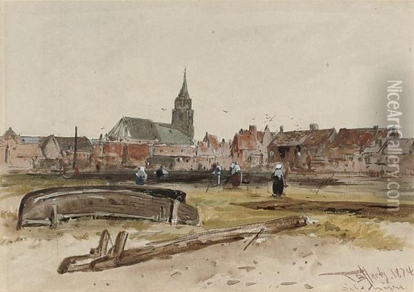 Scheveningen, The Hague Oil Painting - Thomas Bush Hardy