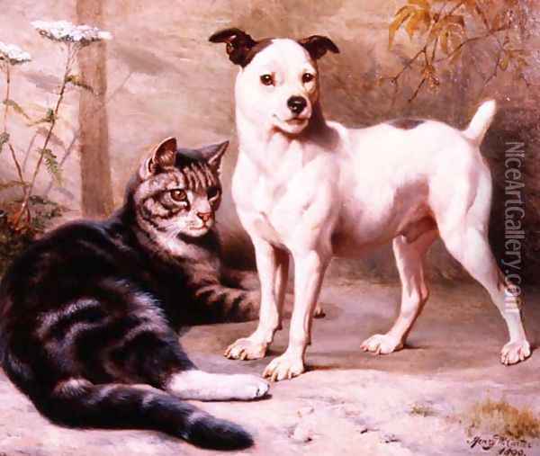 Best Friends Oil Painting - Henry William Carter