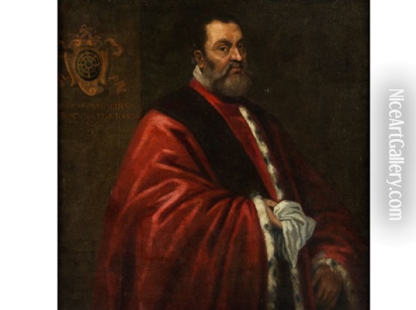 Portrait Des Prokurators Marco Molino Oil Painting - Giovanni Contarini