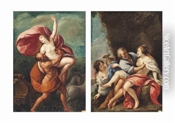 Lot And His Daughters; And The Rape Of Proserpina Oil Painting - Carlo Francesco Nuvolone