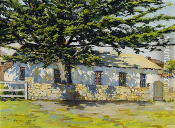 Casa Jesus Soto Adobe, Monterey Oil Painting - M. Evelyn McCormick