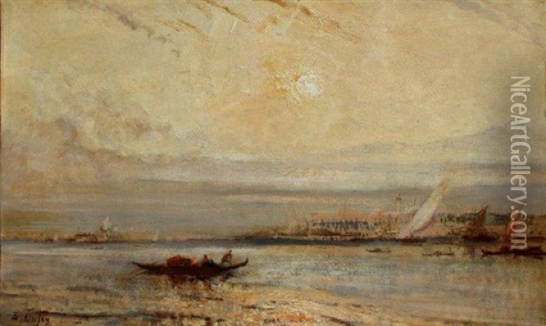 La Lagune A Venise Oil Painting - Edouard-Jacques Dufeu