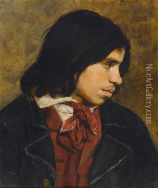 Portrait Of A Gentleman Oil Painting - Thomas Couture