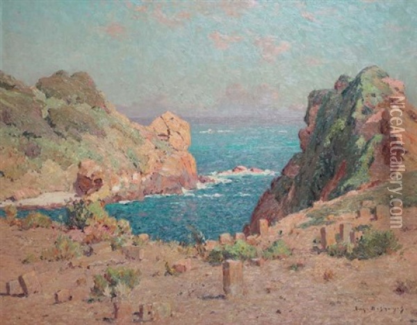 Bord De Mer Mediterraneen Oil Painting - Eugene F. A. Deshayes