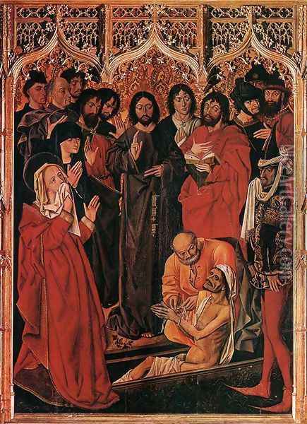 The Raising of Lazarus 1461 Oil Painting - Nicolas Froment