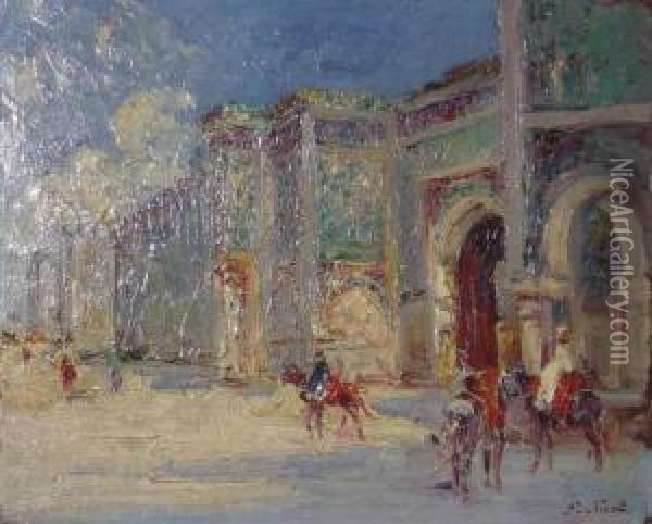 Bab-el-massour (meknes) Oil Painting - Francois Nicot