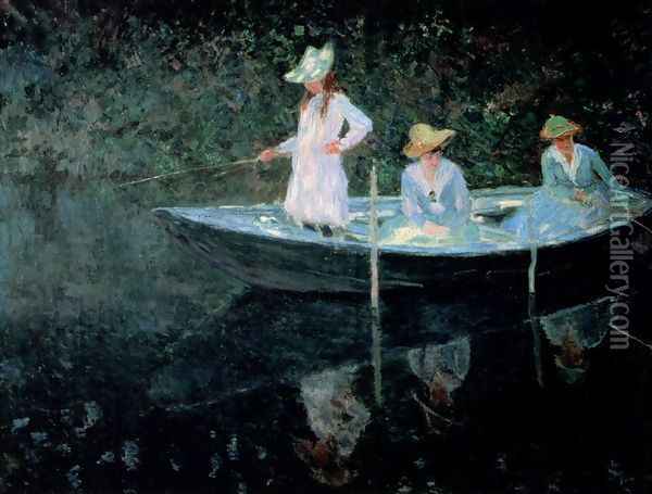 In The Rowing Boat Oil Painting - Claude Oscar Monet