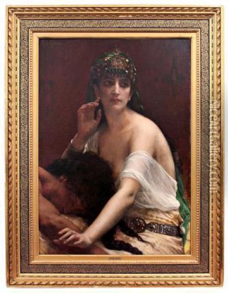 Samson And Delilah Oil Painting - Alexandre and Jourdan, Adolphe Cabanel