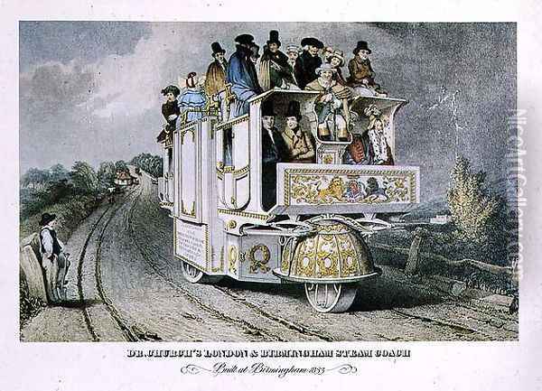 Dr Church's London and Birmingham Steam Coach, 1833 (2) Oil Painting - John Cooke