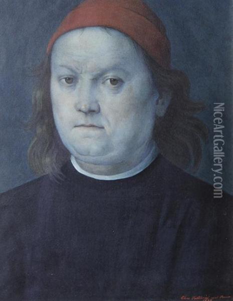 Portrait Of The Artist Oil Painting - Eliseo Tuderte Fattorini