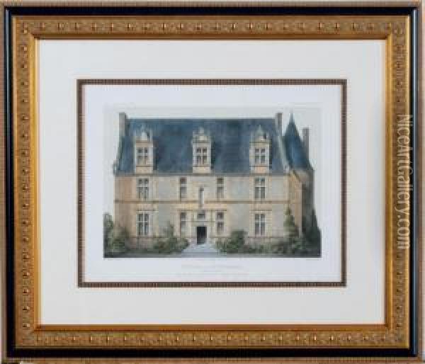 Chateau De La Vallee De La Loire Oil Painting - Victor Jean Baptiste Petit