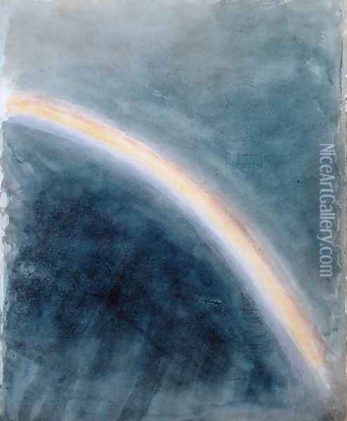 Sky Study with Rainbow, 1827 Oil Painting - John Constable