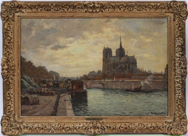 Paris - Notre Dame Oil Painting - Victor Brugairolles