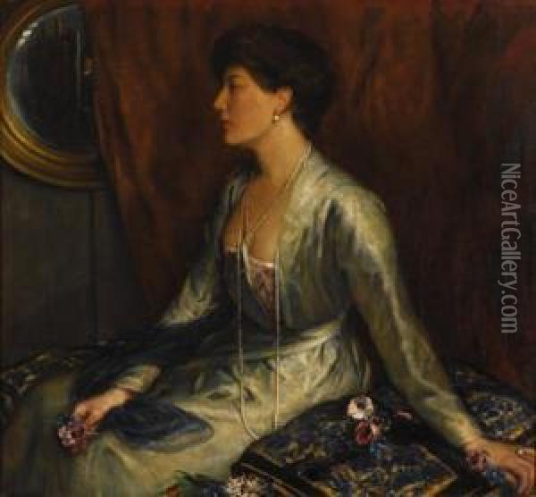Portrait Of Baroness Toinon Von Essen Oil Painting - Charles Haslewood Shannon