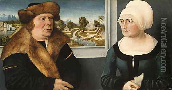 Portrait of a Man and His Wife 1512 Oil Painting - Ulrich the Elder Apt