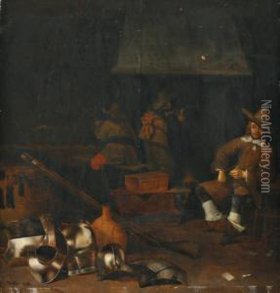 Interieur De Taverne Oil Painting - Joos van Craesbeeck