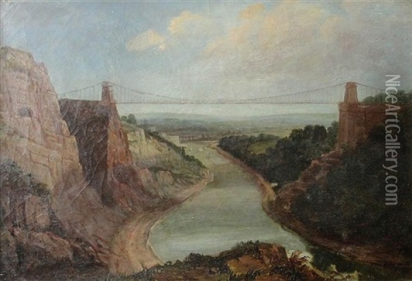 Clifton Suspension Bridge Oil Painting - John Syer