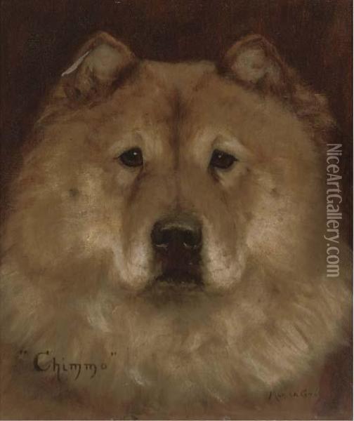 Chimmo The Chow Chow Oil Painting - Monica Gray