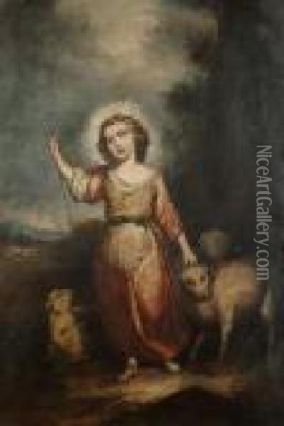 The Infant Christ As The Good Shepherd Oil Painting - Bartolome Esteban Murillo