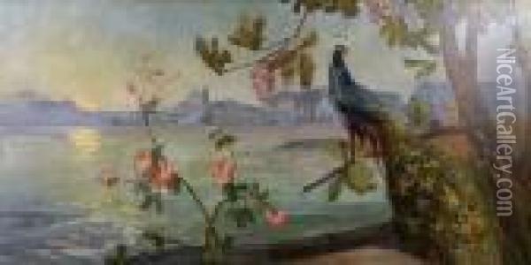 Paysage Avec Paon Oil Painting - Gustave De Smet