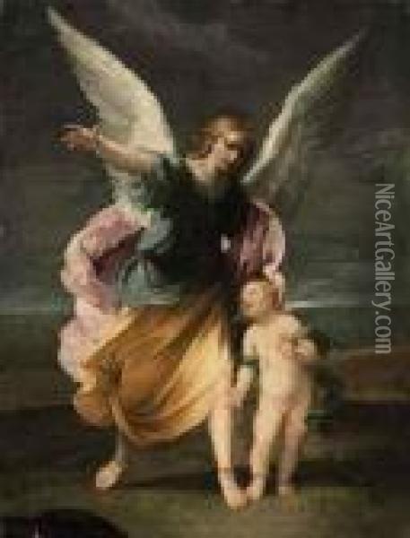 The Guardian Angel Oil Painting - Guido Reni